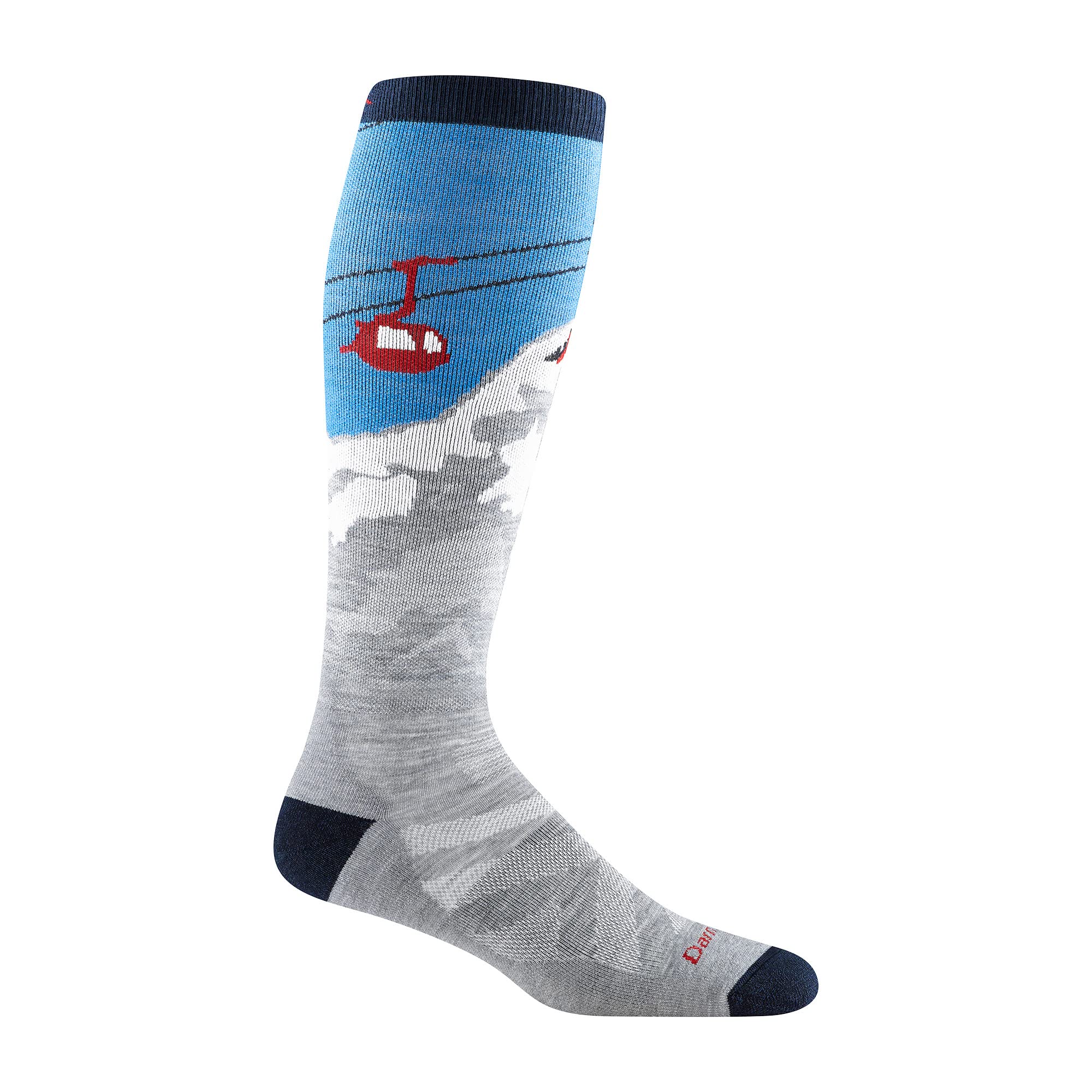 Darn Tough Heady Yeti OTC Midweight gray lifestyle shot shows versatile use across seasons