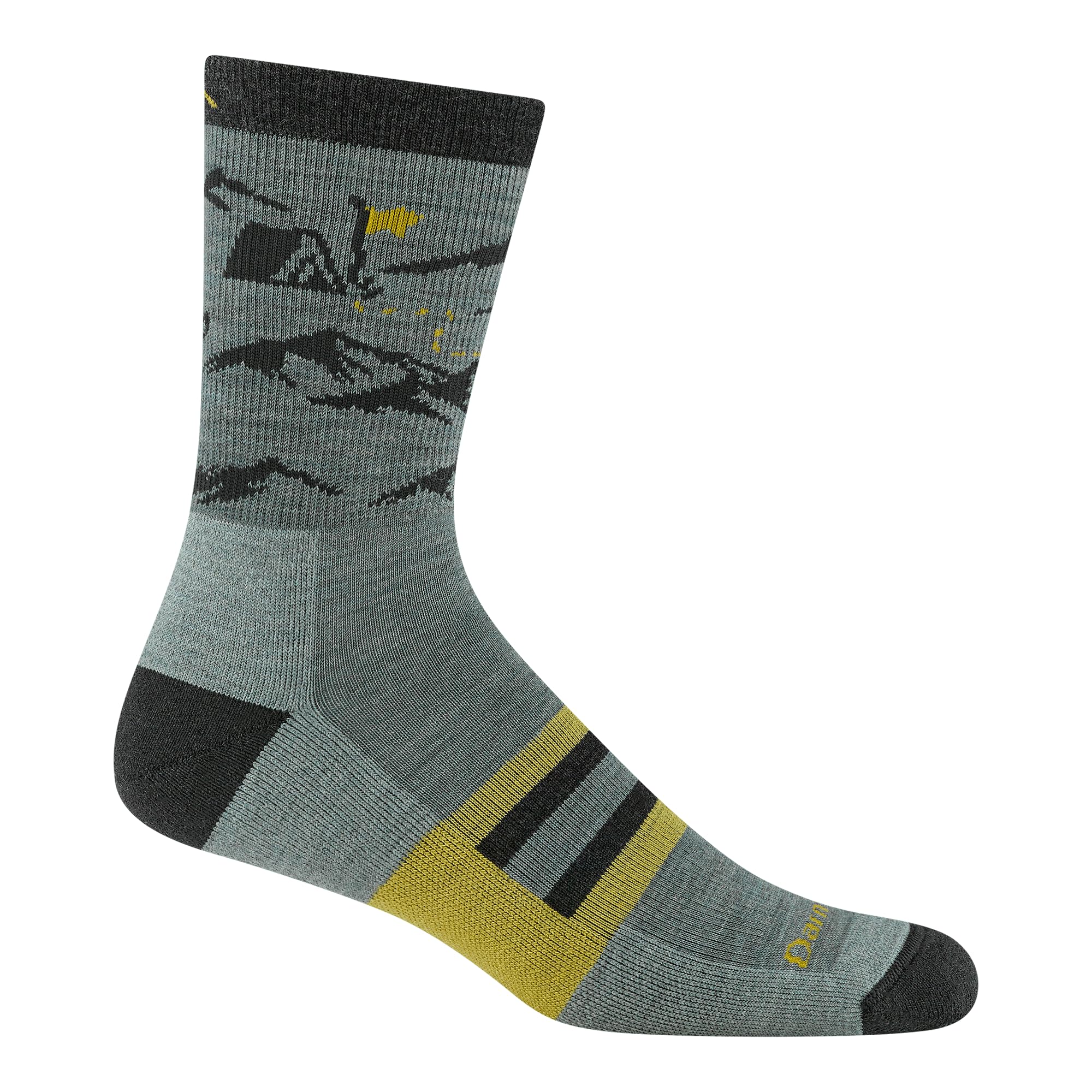 Darn Tough Hike Hut micro crew socks in seafoam color for all-day comfort.