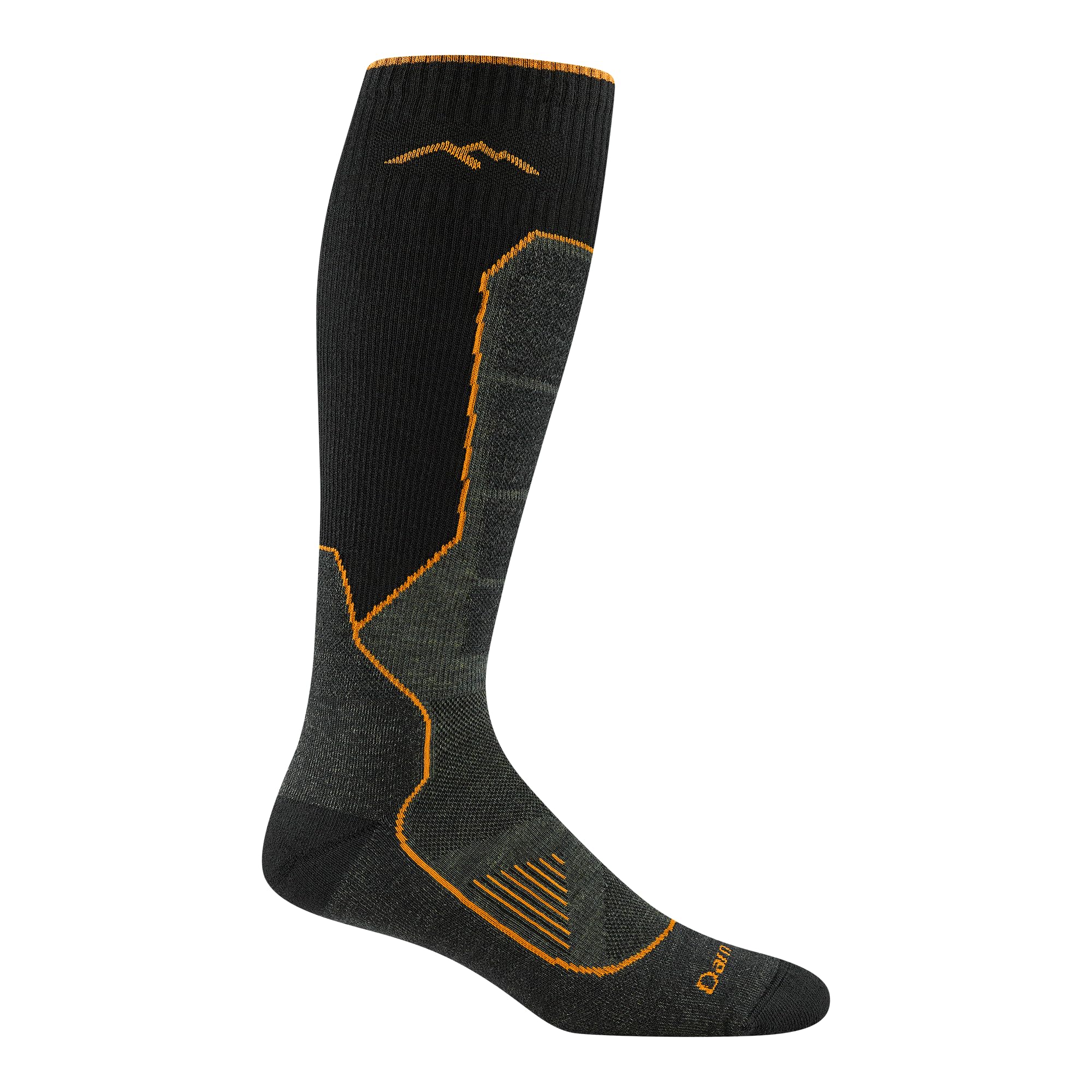 Darn Tough Vermont men's hunting sock in forest color, offers warmth and durability.