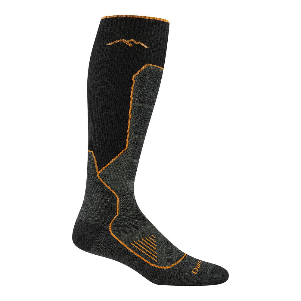 Darn Tough Vermont men's hunting sock in forest color, offers warmth and durability.