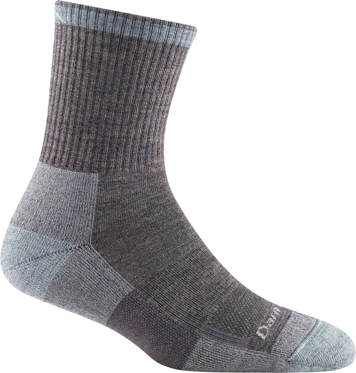 Darn Tough Mollie Beattie micro crew cushion sock in shale for all-day comfort