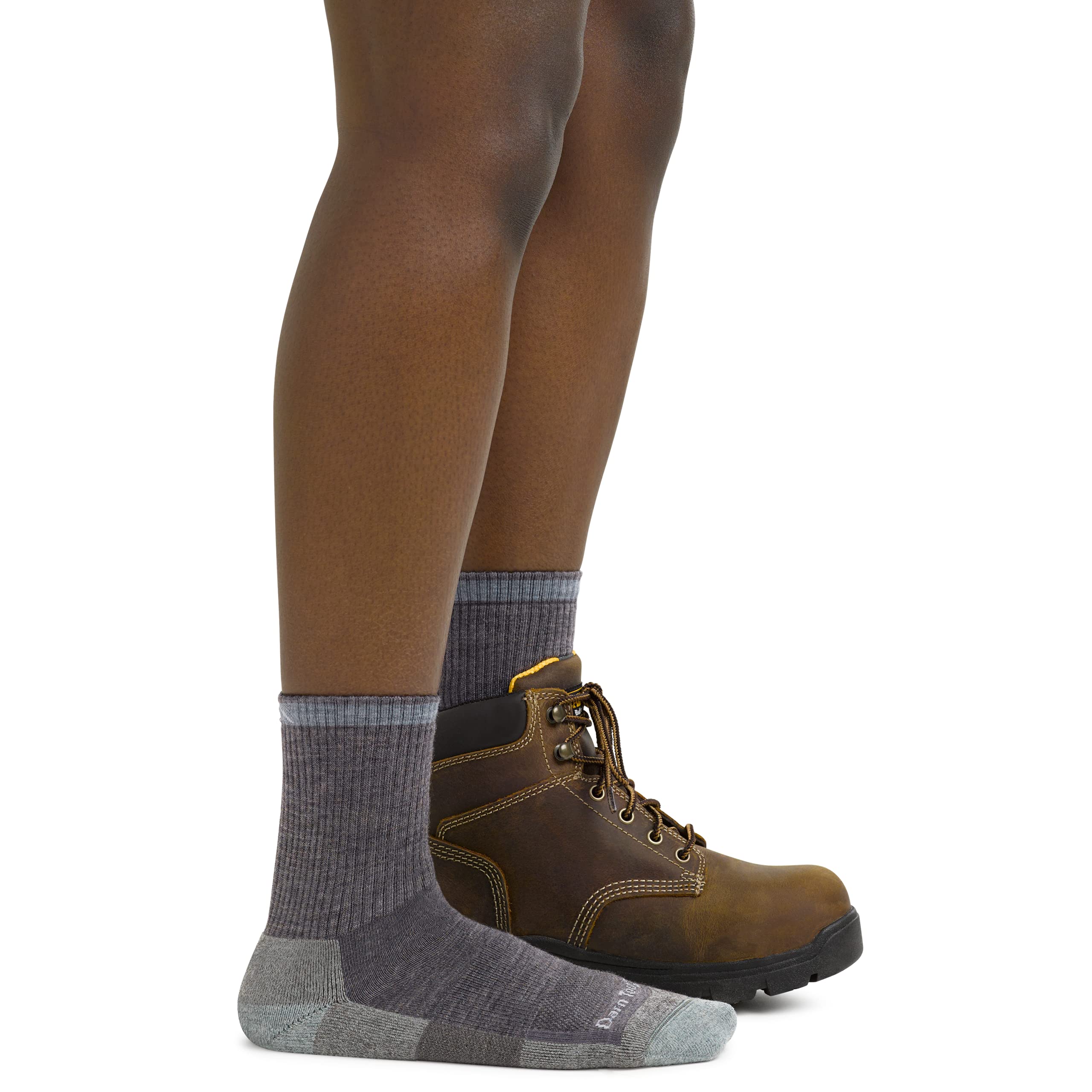 Shale color Mollie Beattie micro crew sock ideal for cool-weather activities