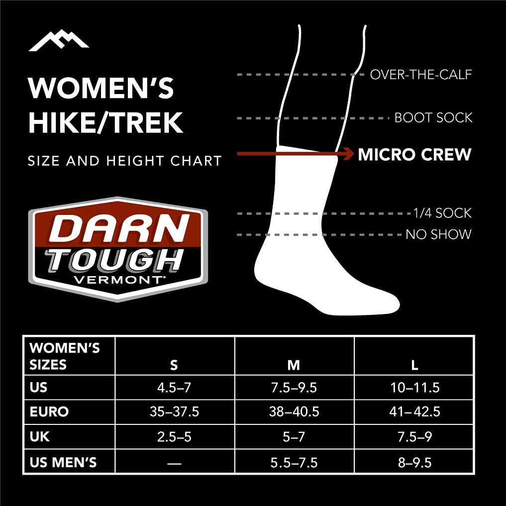 Darn Tough Northwoods Micro Crew height provides versatile boot-ready coverage