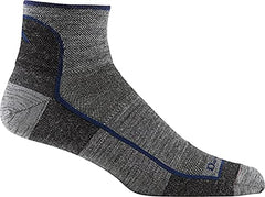 Darn Tough Style 1715 men's athletic sock in charcoal delivers lightweight performance and all-weather comfort.