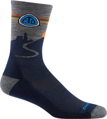 Darn Tough Vermont CDT Micro Crew Eclipse XL front view sock showing durable all weather design for hiking