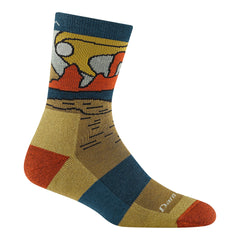 Darn Tough Vermont Celeste cushion sock in sandstone offers cushioned hiking comfort.