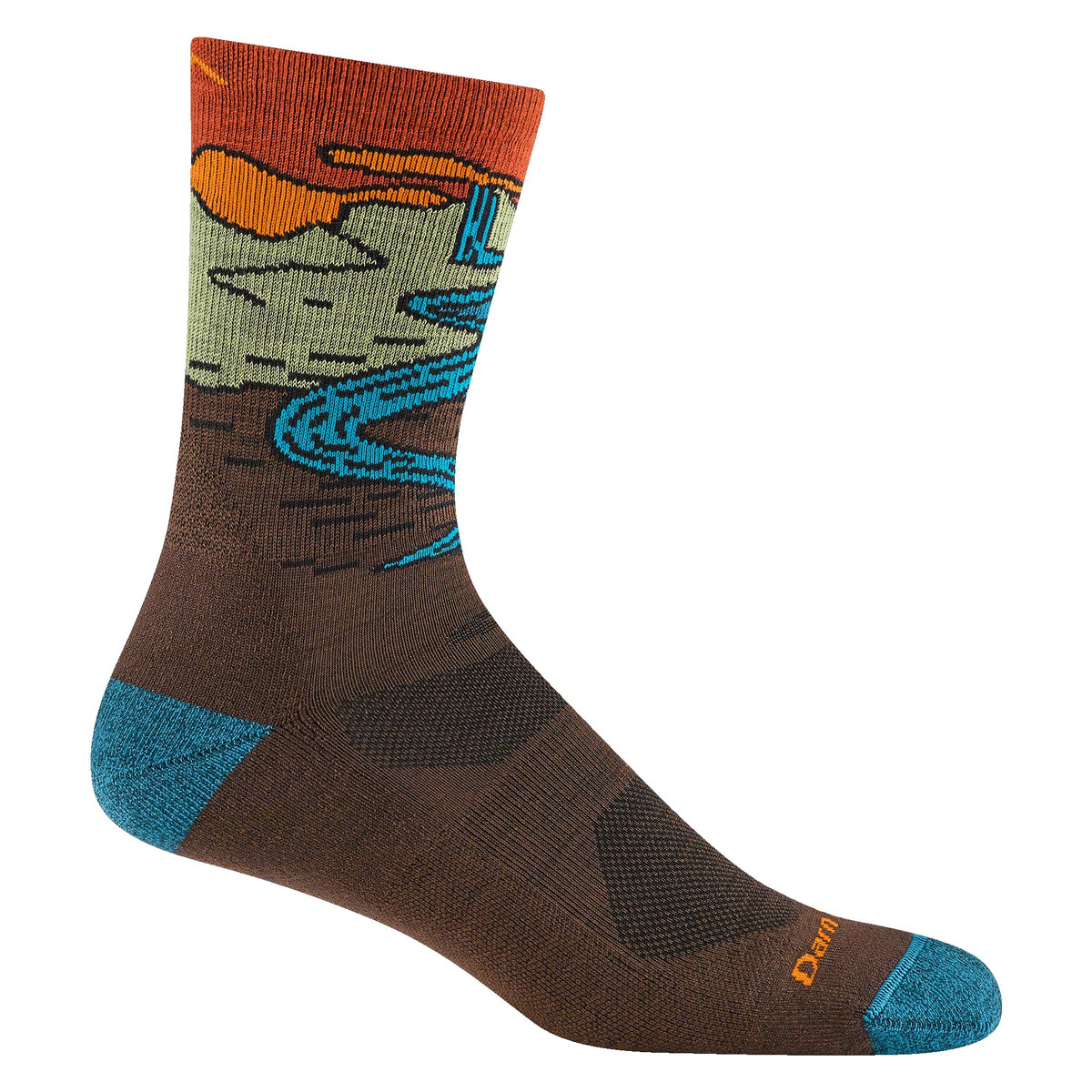 Darn Tough Vermont Chasing Waterfalls micro-crew sock closeup weave for durable comfort