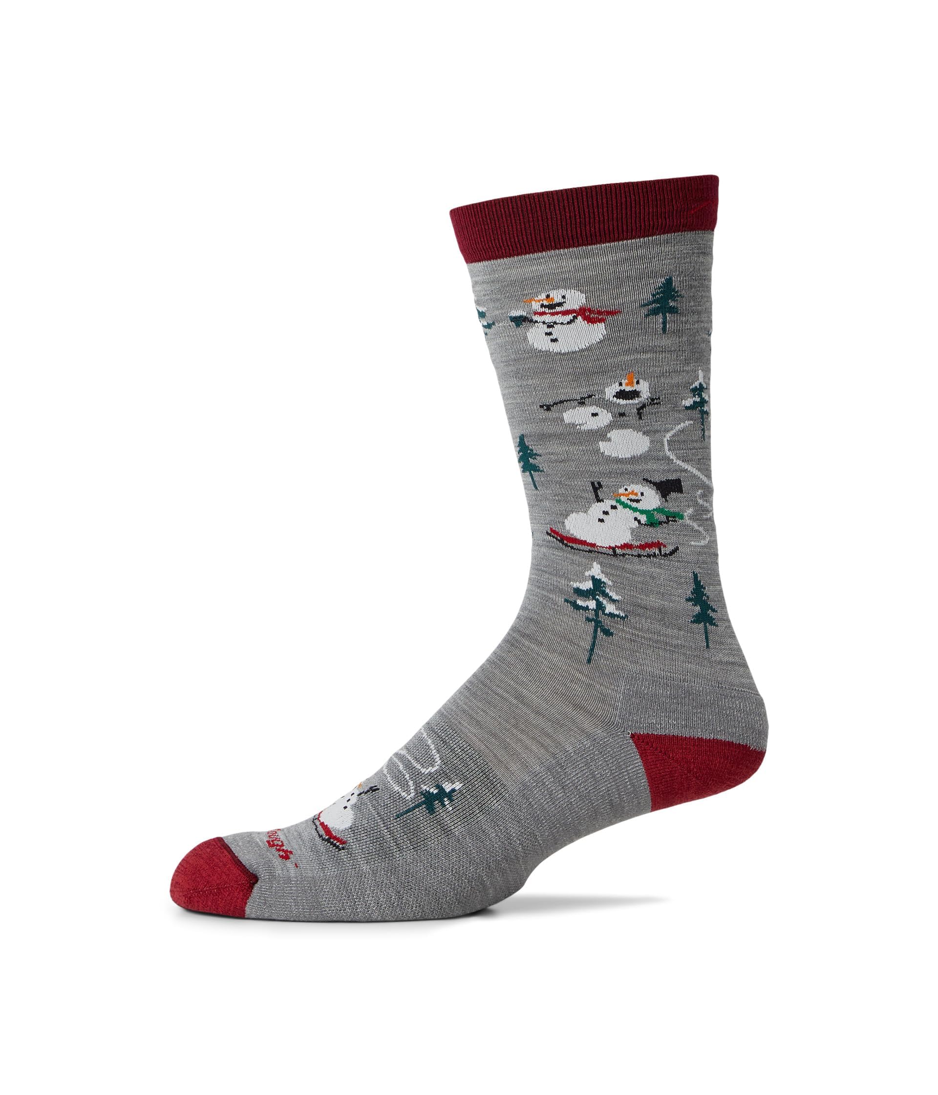 Darn Tough Vermont Druid Crew Lightweight gray sock shown, highlighting breathable merino warmth for daily comfort.