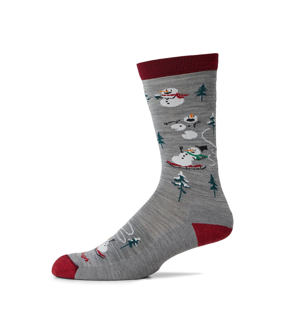 Darn Tough Vermont Druid Crew Lightweight gray sock shown, highlighting breathable merino warmth for daily comfort.