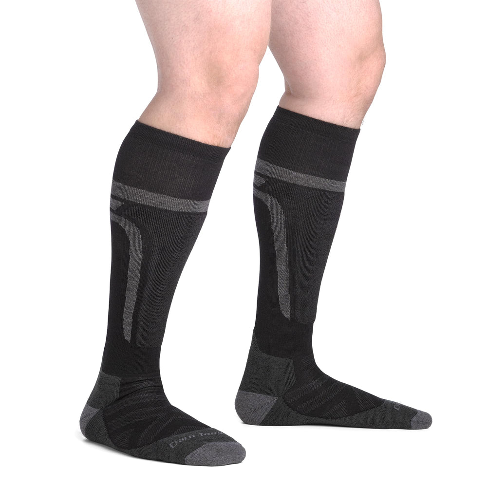 Darn Tough Vermont Edge sock lifestyle shot highlighting USA-made yarns and durable construction