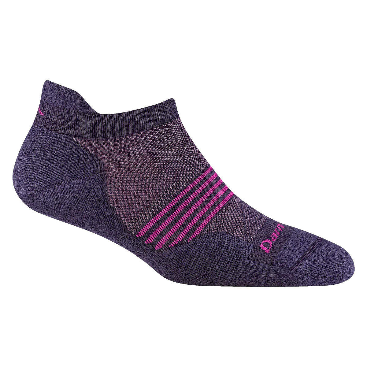 Darn Tough Vermont Element No Show Tab sock, blackberry front view, featherweight comfort for daily use