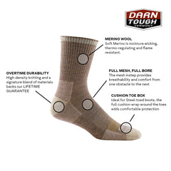 Darn Tough Vermont knit close-up shows durable fabric and merino blend.