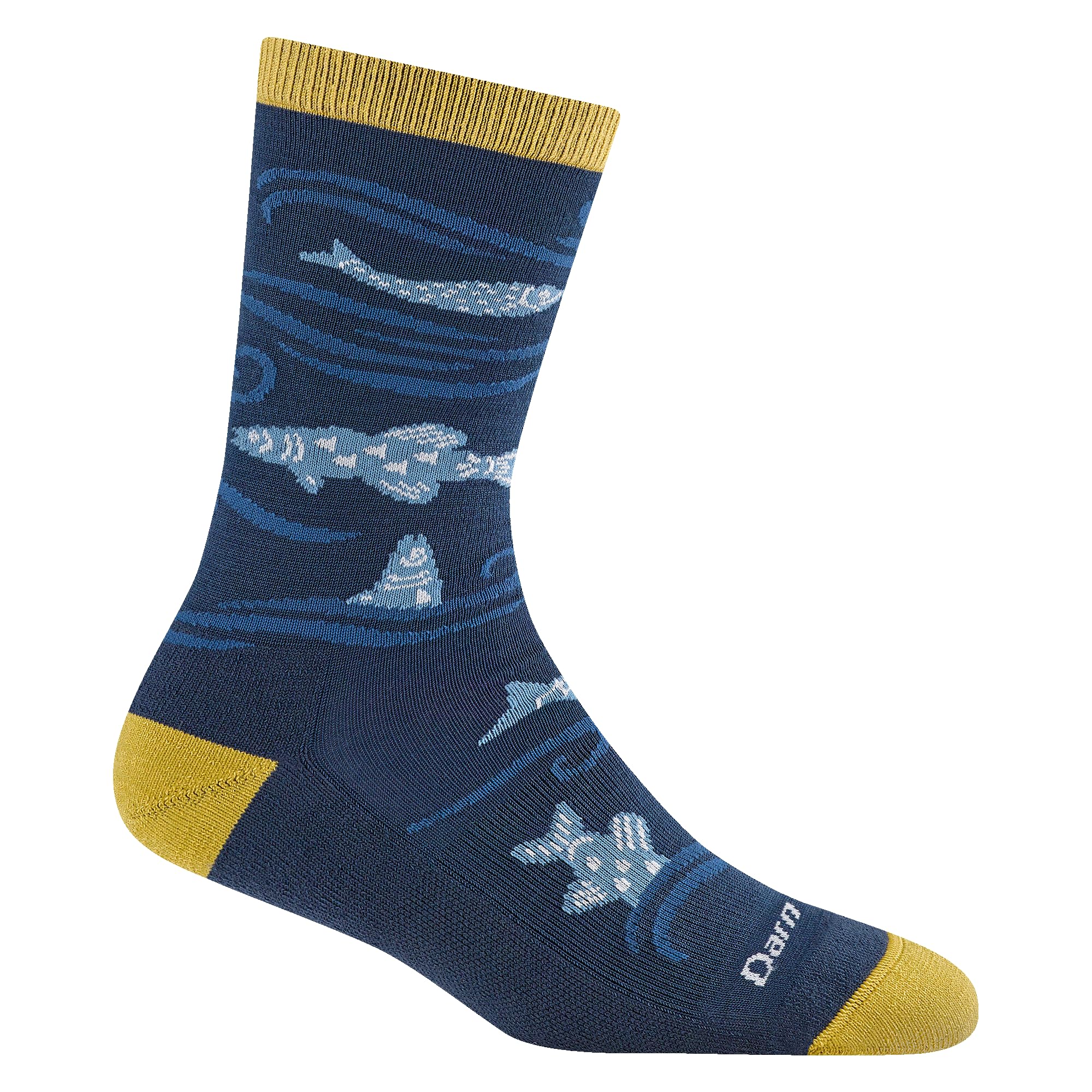 Darn Tough Vermont Homer Crew Deep Water sock with merino cushioning for everyday comfort