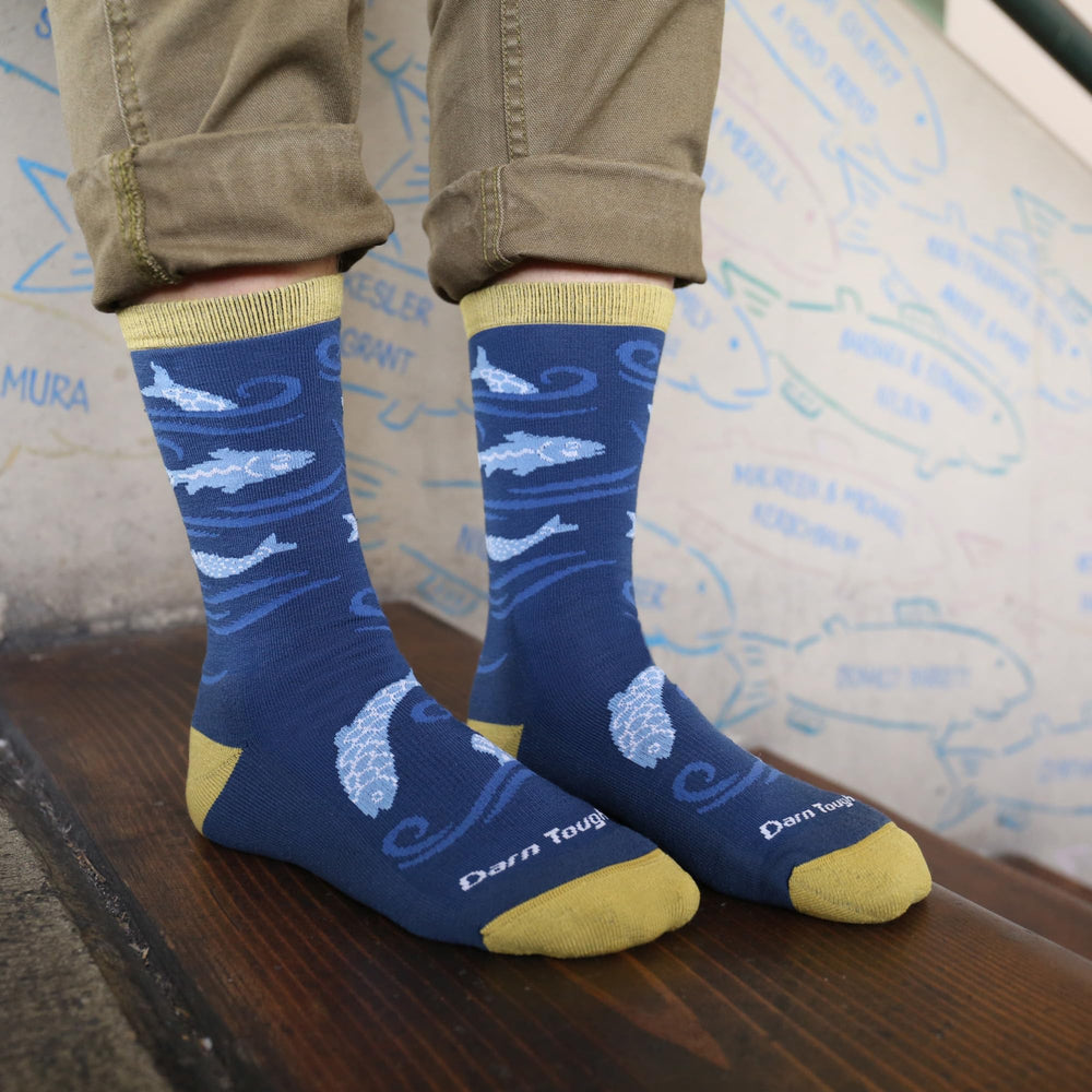 Darn Tough Homer Crew Kelp sock, breathable merino for dry feet