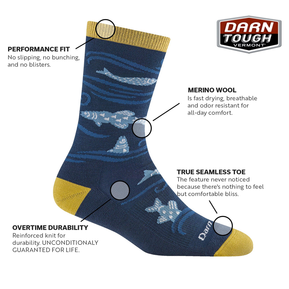 Close-up of Darn Tough Homer Crew merino wool texture and cushioned underfoot