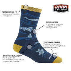 Close-up of Darn Tough Homer Crew merino wool texture and cushioned underfoot
