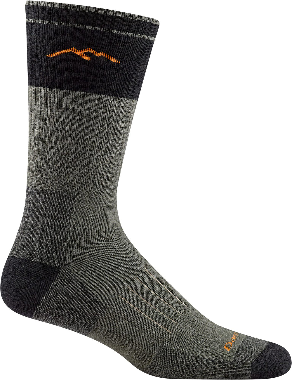 Darn Tough Vermont 2101 front view sock shows full-cushion warmth for hunting