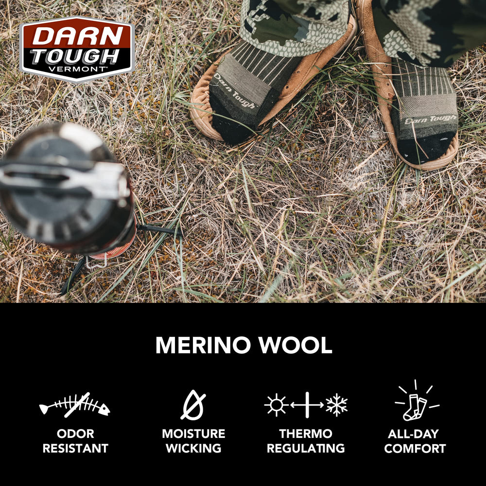 Darn Tough Vermont 2101 logo-inside close-up shows USA-made craftsmanship