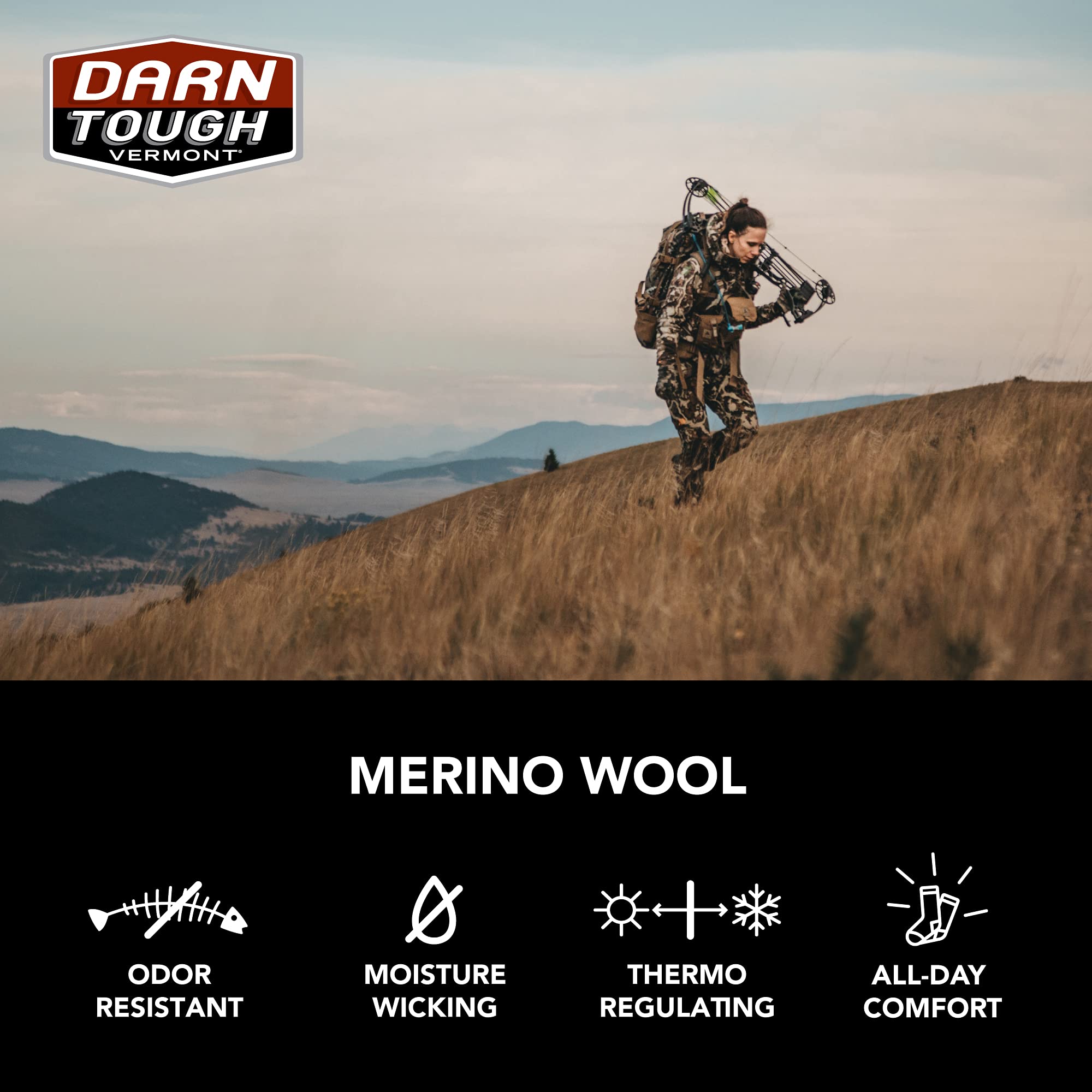 Darn Tough Vermont lifetime guarantee close-up conveys durability promise and reliable performance