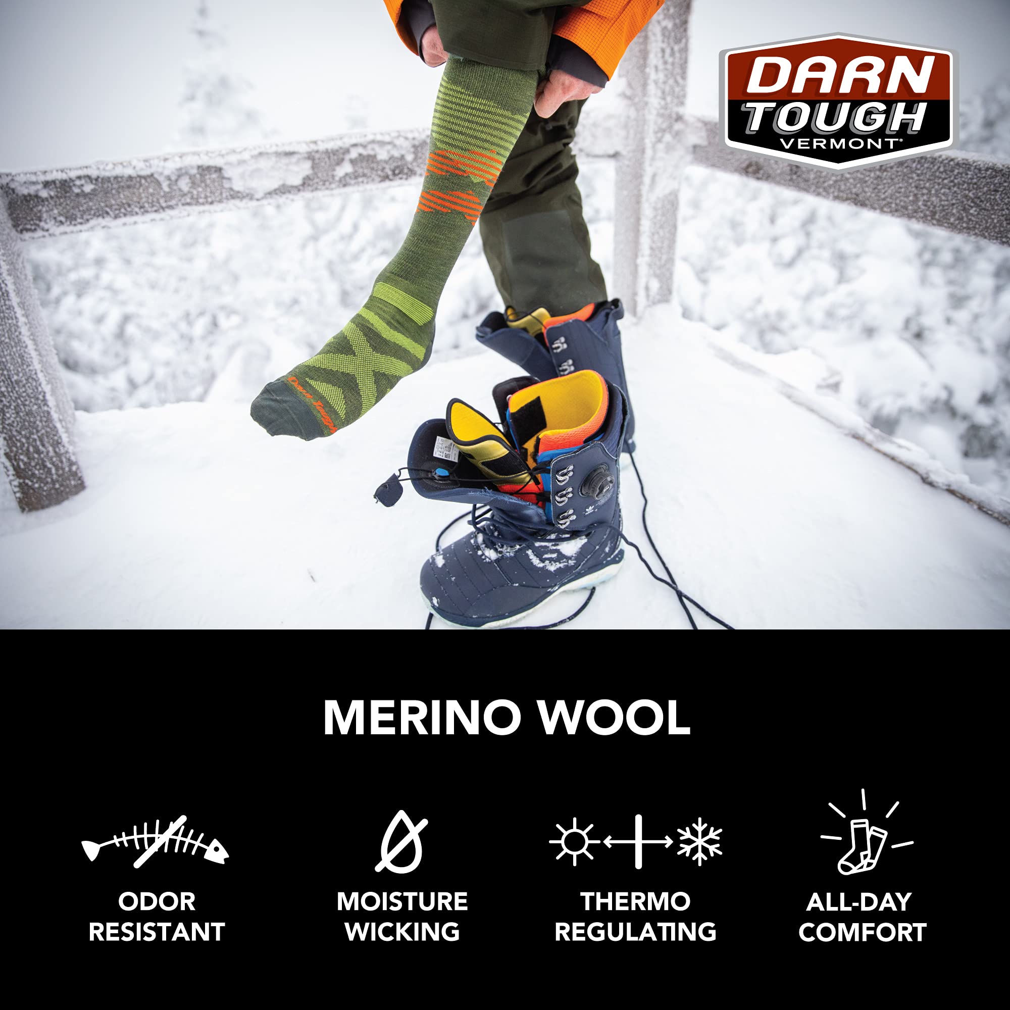 Darn Tough Vermont-made Function X socks showcase durable craftsmanship.