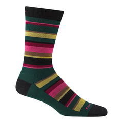Darn Tough Vermont men's Druid Crew Lightweight pine sock close-up highlighting all-day comfort.