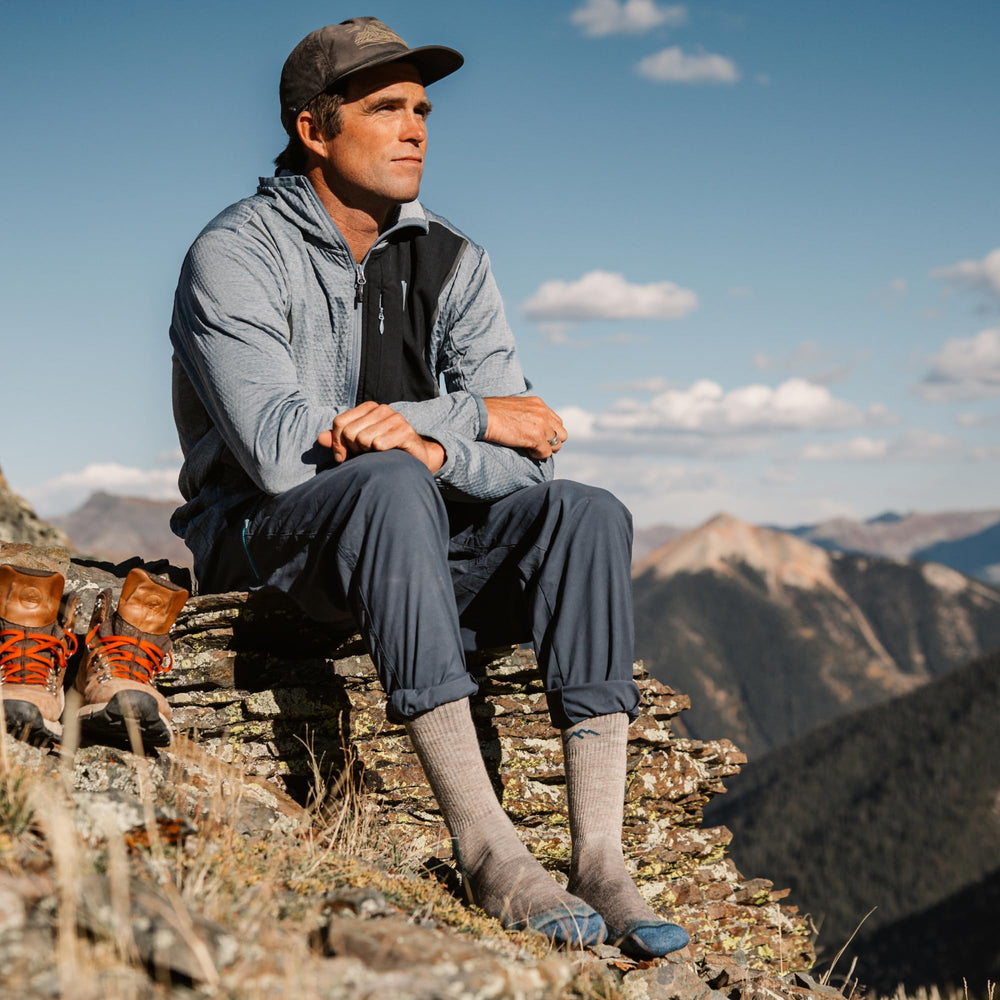 Darn Tough Vermont mens hiker boot socks cushion rye seamless construction for smooth wear