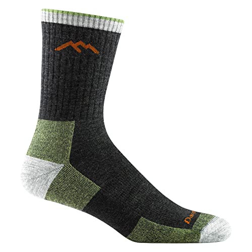 Darn Tough Vermont Hiker Micro Crew 1466 green-lime seamless comfort for long hikes