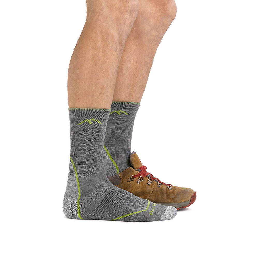 Darn Tough Vermont Space Gray cushion-bottom emphasizes foot cushioning for long hikes.