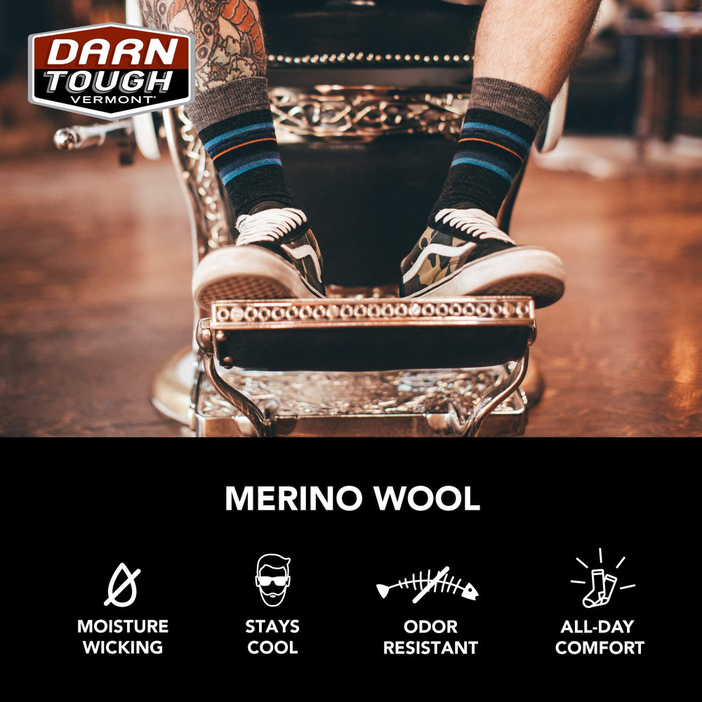Darn Tough Vermont Solid Crew Made-in-USA Vermont knitting highlights craftsmanship.