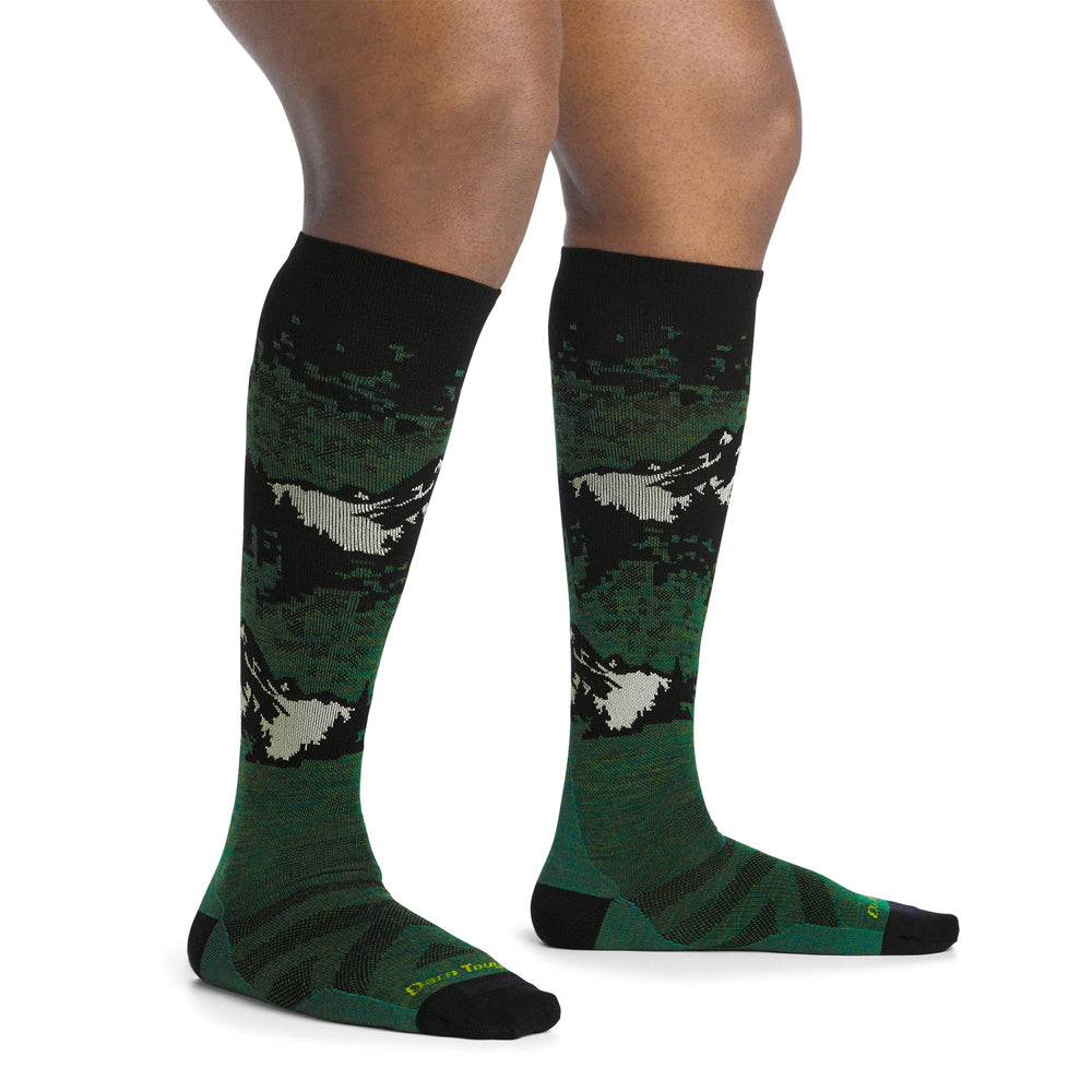 Darn Tough Vermont reinforced Achilles cushion sock moss improves heel stability in boots.