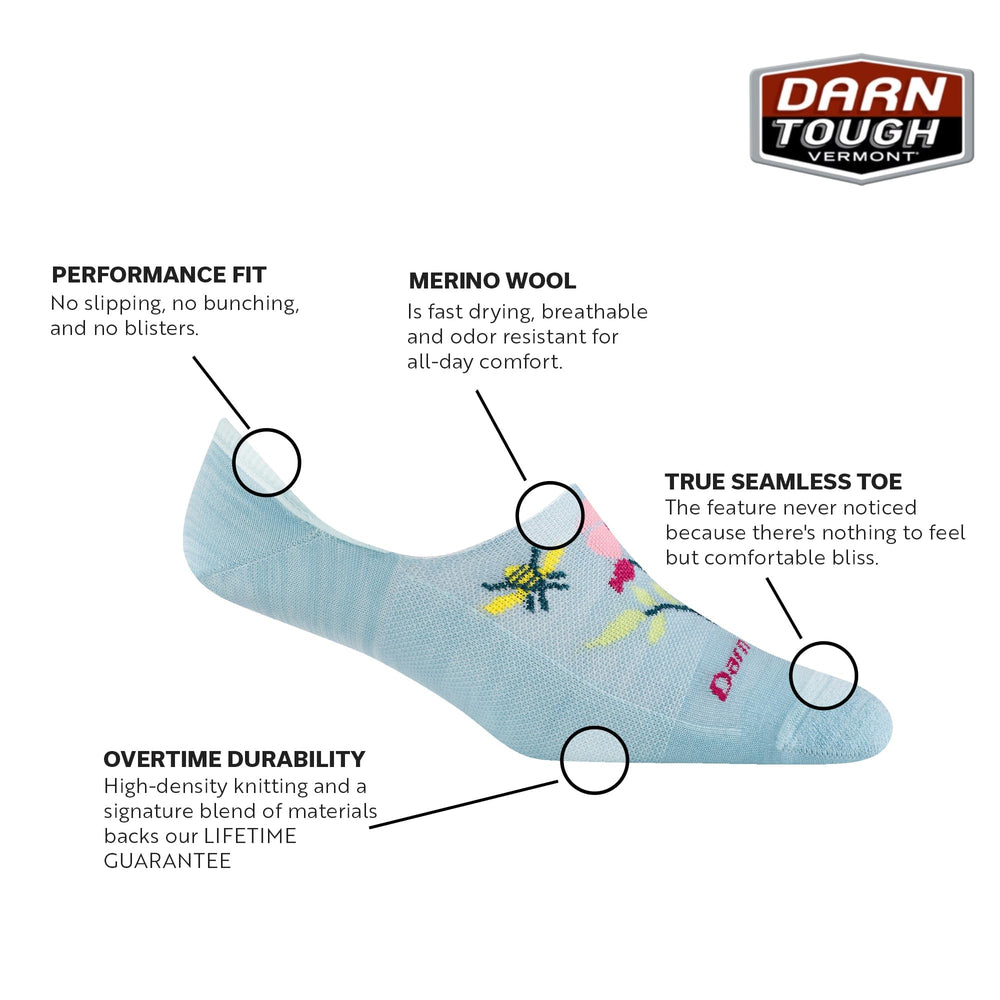 Darn Tough Vermont no show socks for women, in-shoe fit with breathability