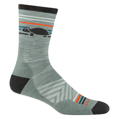 Darn Tough Vermont Pacer micro crew sock in seafoam with ultra-light cushion for all-day comfort.