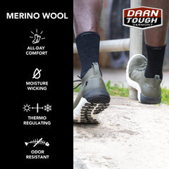 Darn Tough Vermont Prism Micro Crew heel detail highlighting durability.