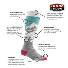 Close-up of seamless toe technology in Darn Tough sock for smooth comfort