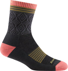 Darn Tough Vermont Sobo Micro Crew Cushion Charcoal closeup shows durable knit and cushioned comfort