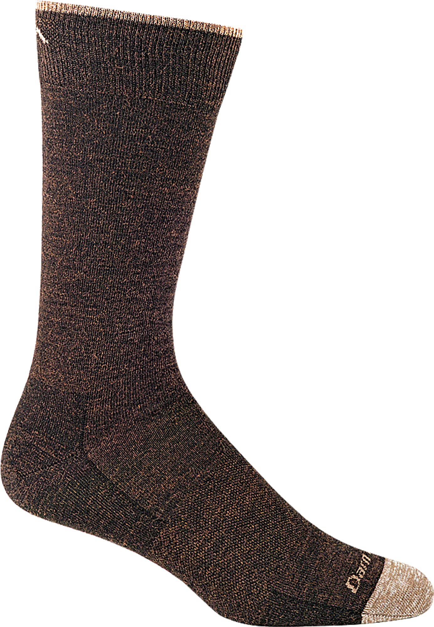 Darn Tough Vermont solid crew lightweight sock chestnut 6032 for all-day comfort and durability.