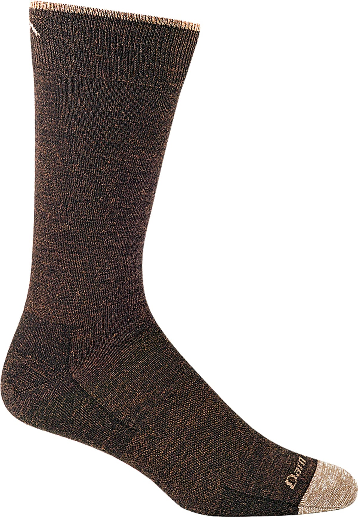 Darn Tough Vermont solid crew lightweight sock chestnut 6032 for all-day comfort and durability.