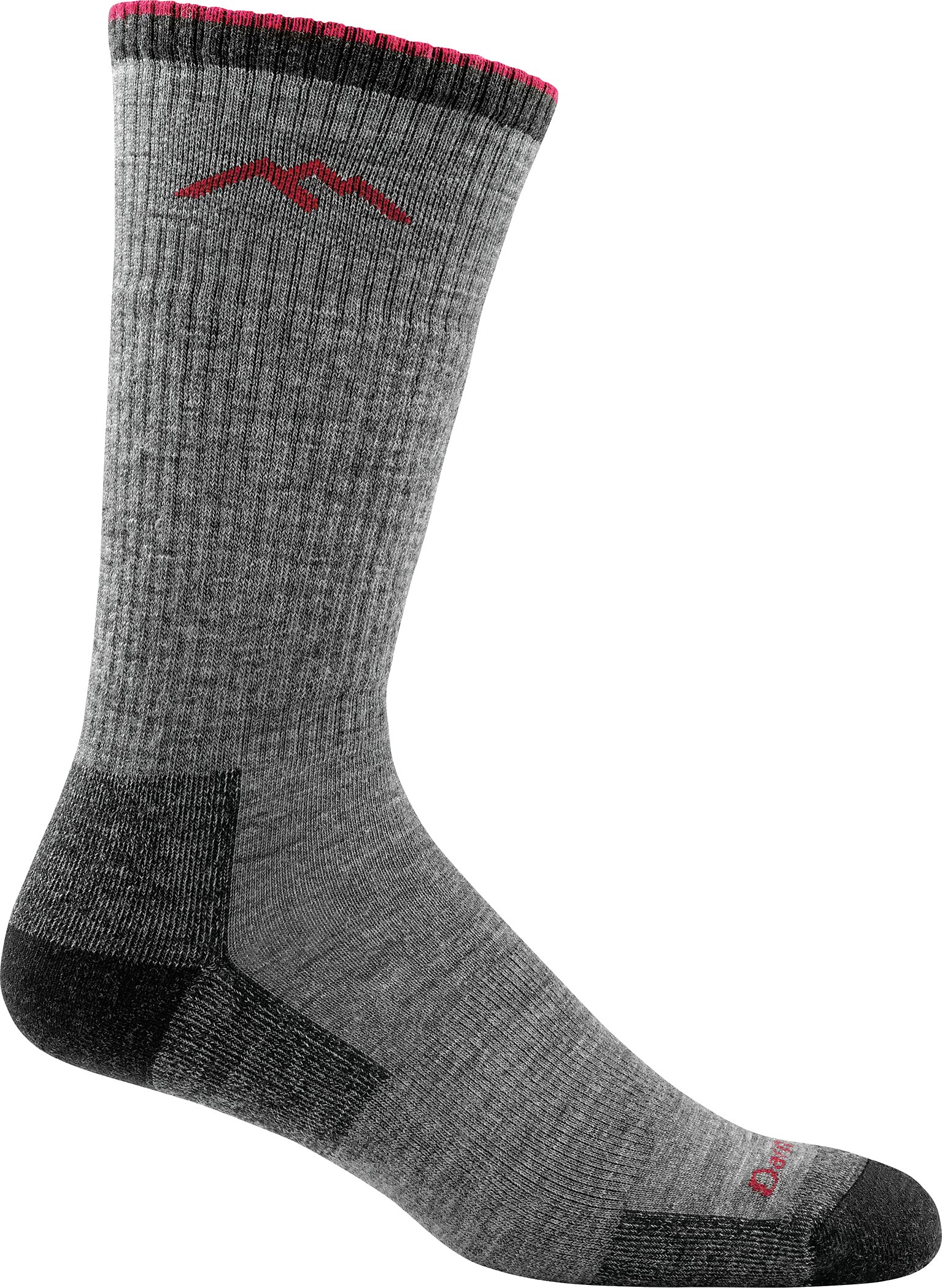 Darn Tough Vermont Style 1403 men's hiker charcoal sock close-up shows durable knit with midweight cushion.