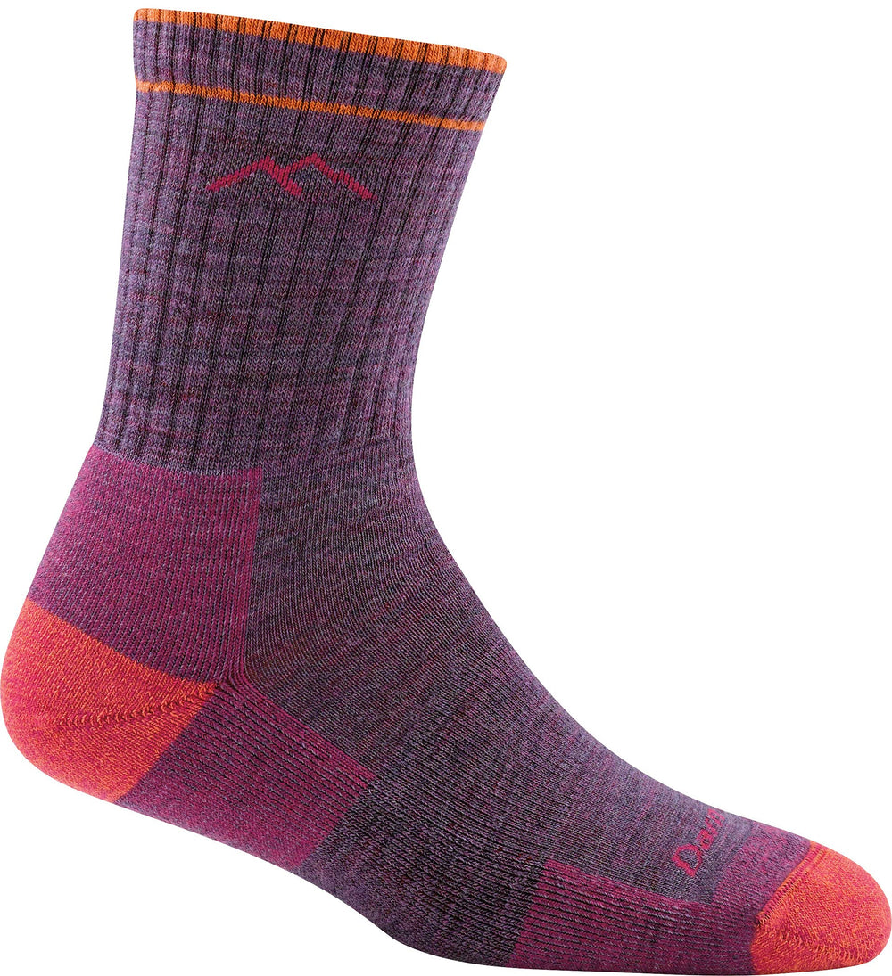 Darn Tough Vermont Style 1903 women's hiker sock front view with geometric pattern for all-day comfort.