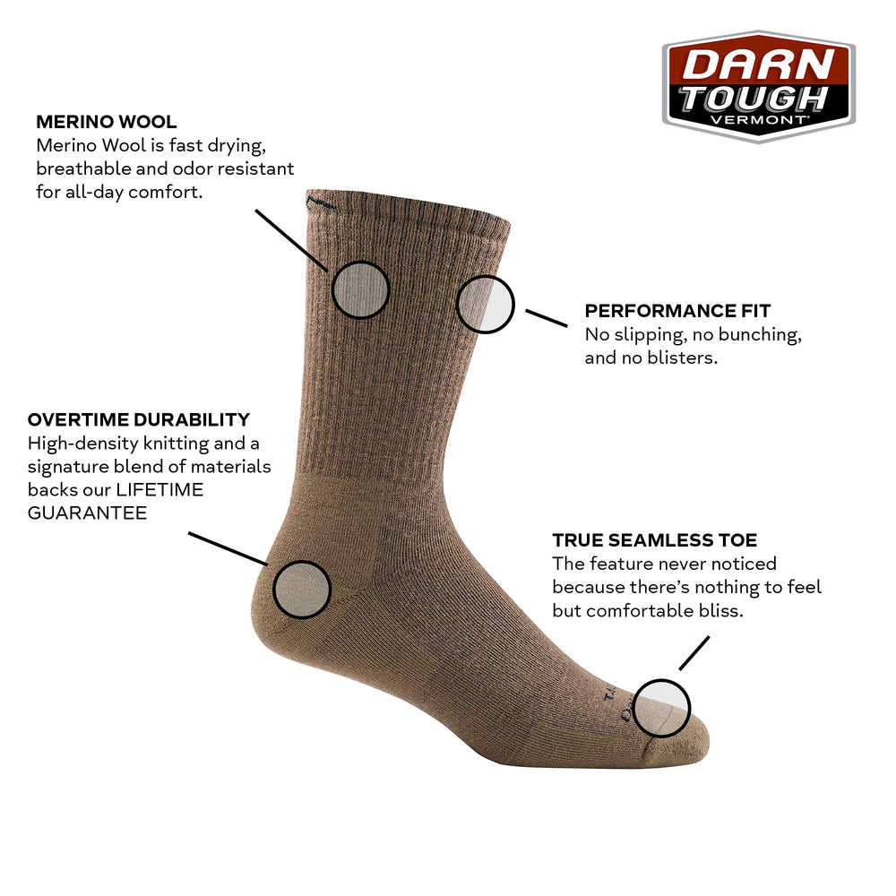 Darn Tough Vermont tactical boot sock extracush cushion-sole emphasizes dense padding across the footbed.