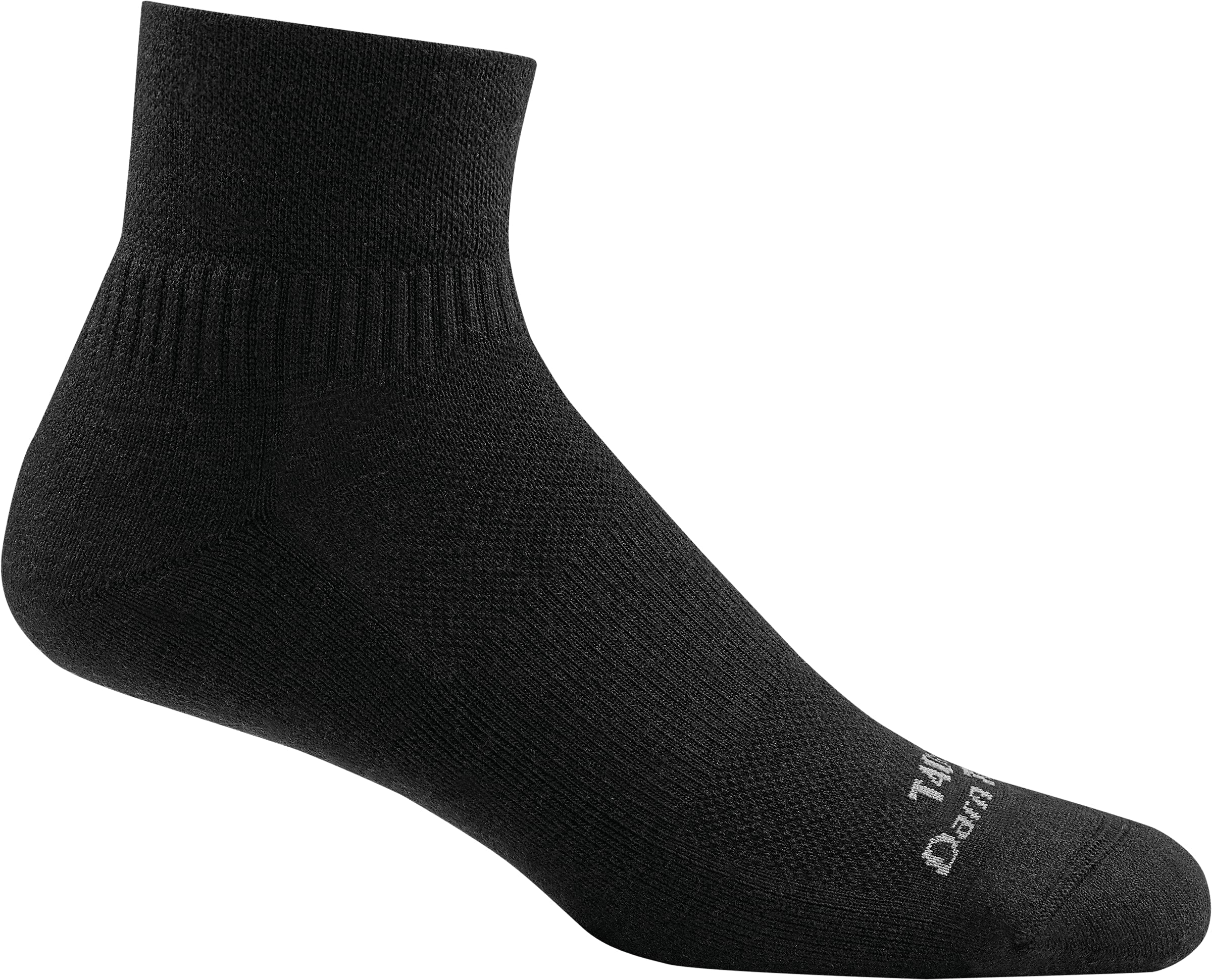 Darn Tough Vermont Tactical Quarter Light Socks worn on trail-ready feet during a hike.