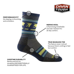 Darn Tough Willoughby cushion-detail sock taupe for all-day comfort.