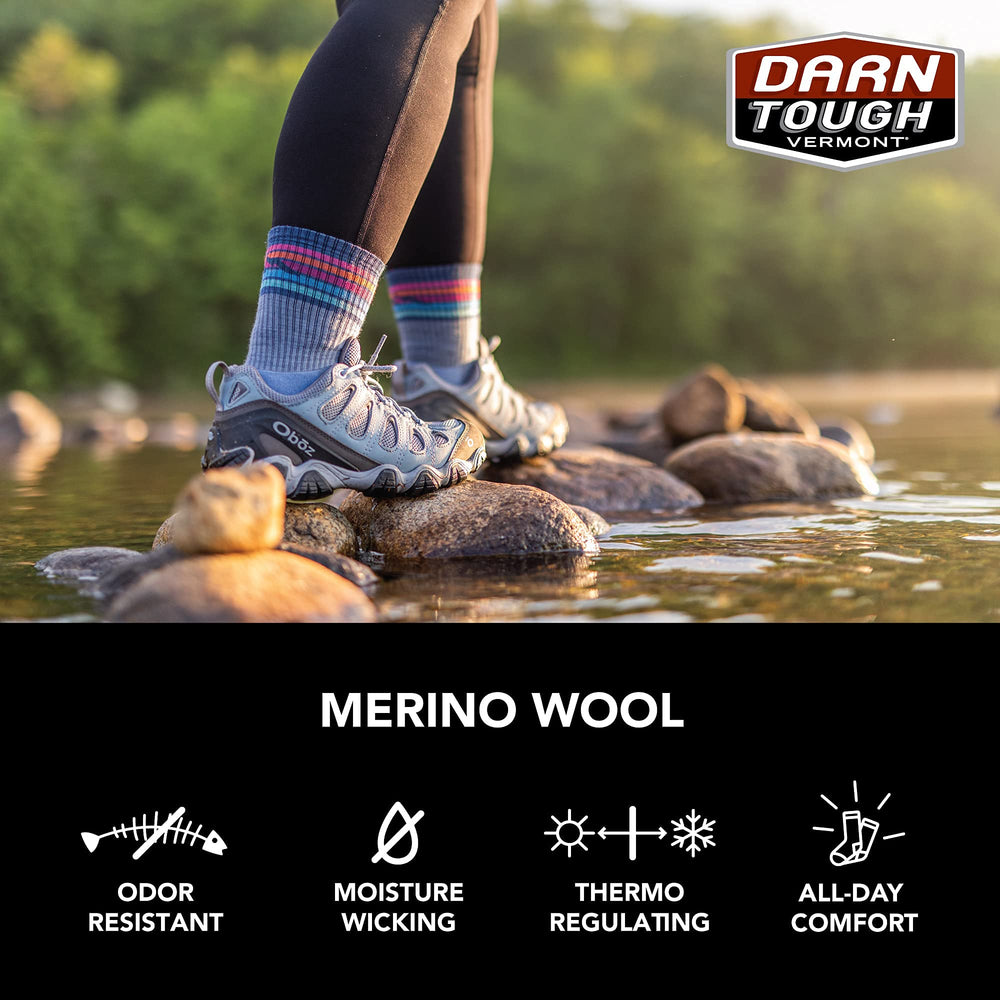 Darn Tough Vermont made-in-USA hiker sock supports durable trail use