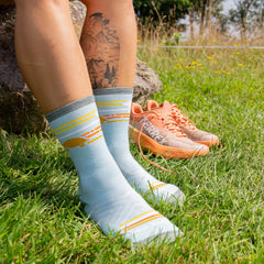 Darn Tough Vermont Glacier sock pack-ready for hikes and runs.
