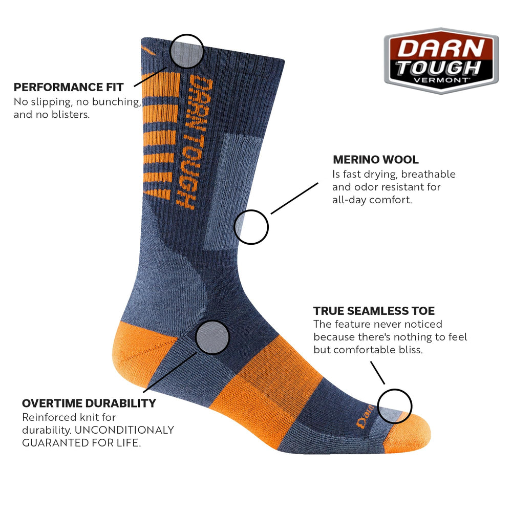 Darn Tough Backbone boot socks with full cushioning for daily comfort.