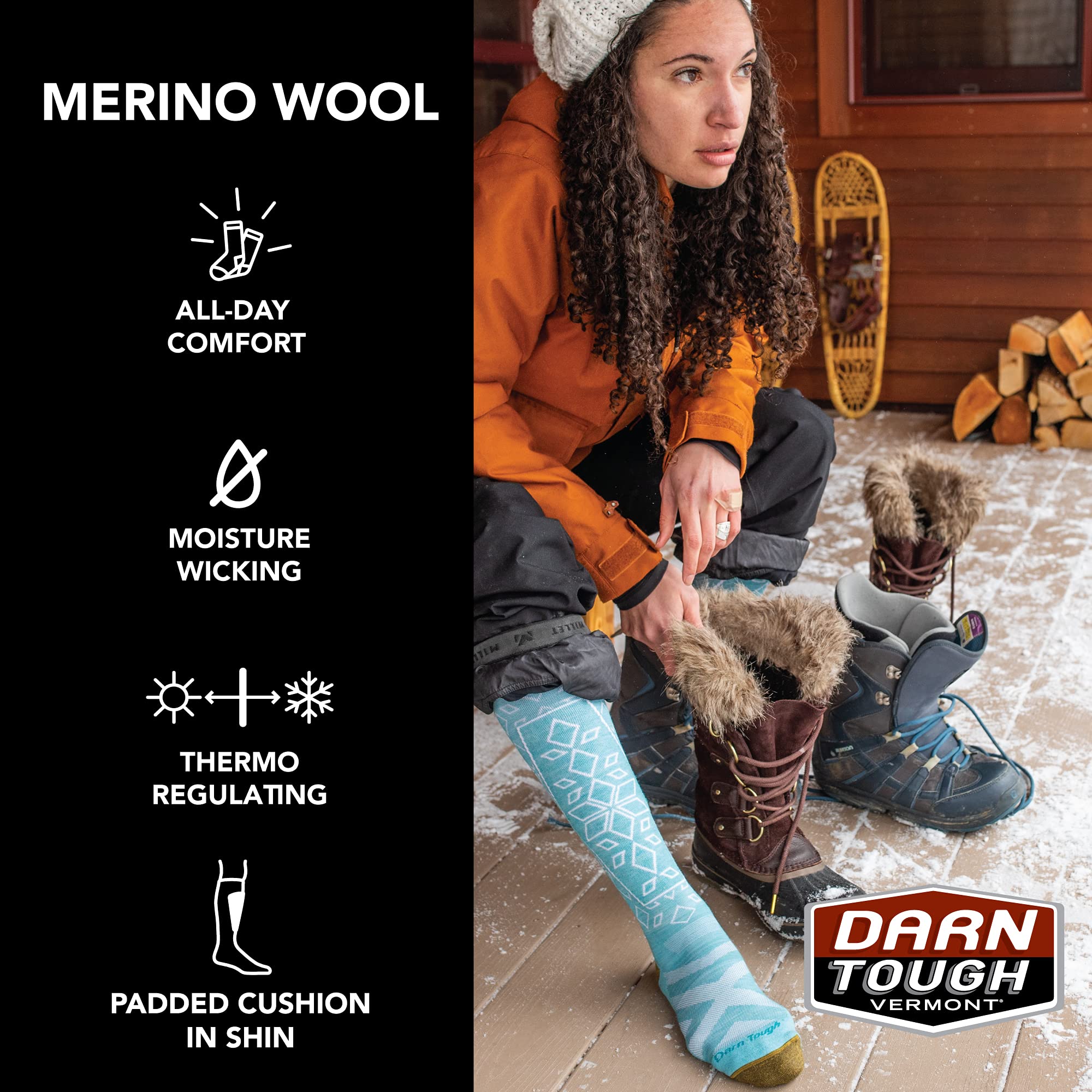 Darn Tough Vermont Function X seamless technology delivers invisible seam for smooth wear.