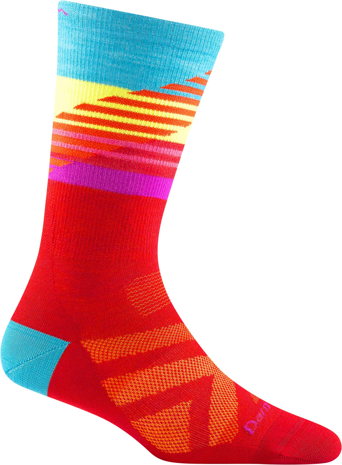 Darn Tough Lillehammer Nordic Sock red closeup knit for all-day comfort