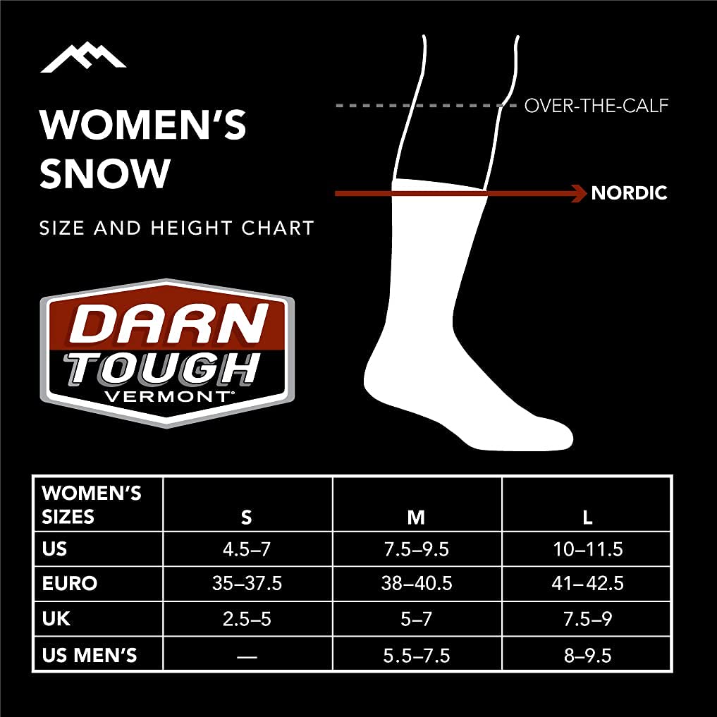 Darn Tough Lillehammer Nordic Sock red on winter boot for compatibility