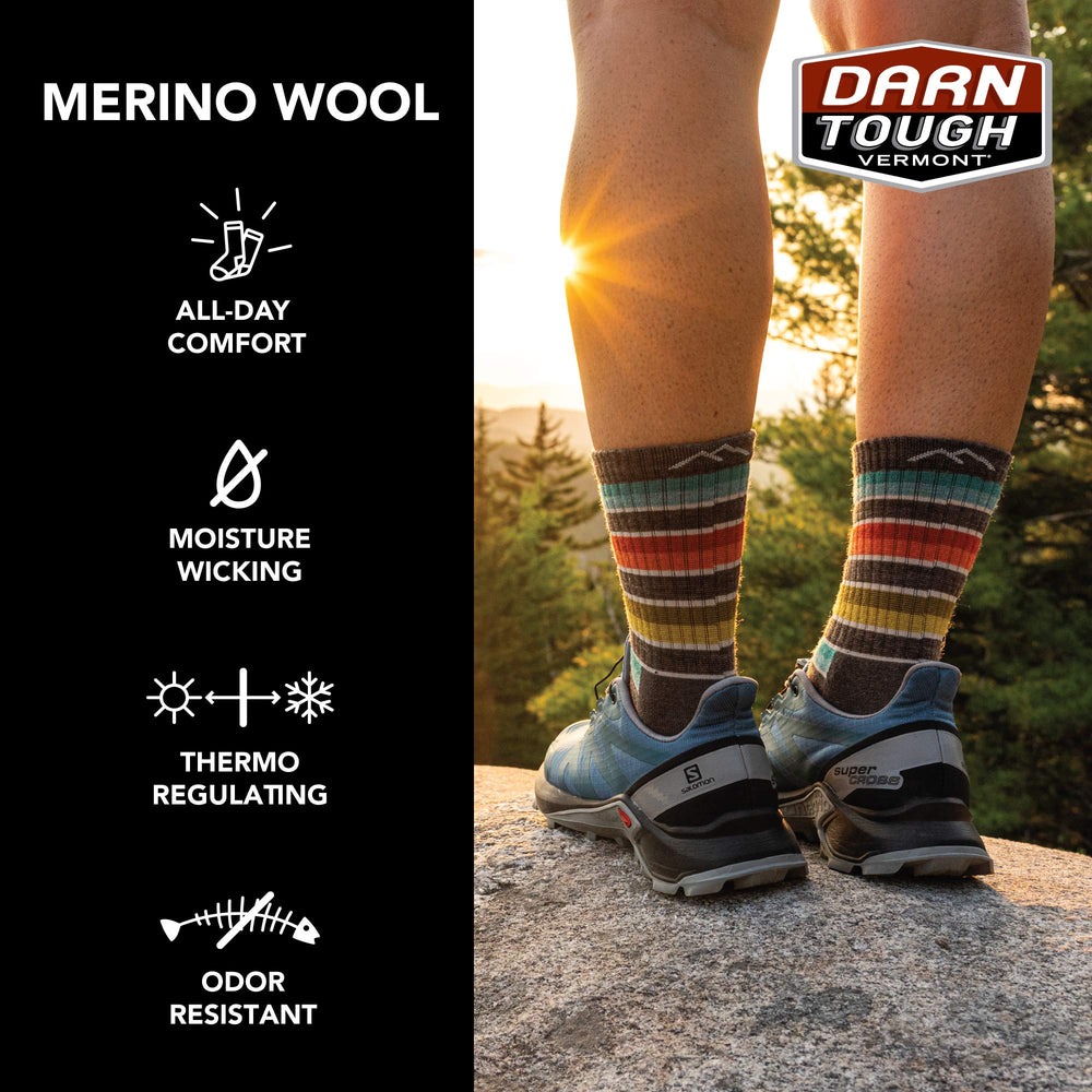Darn Tough Women's Scout Plum USA-made label signals premium craftsmanship
