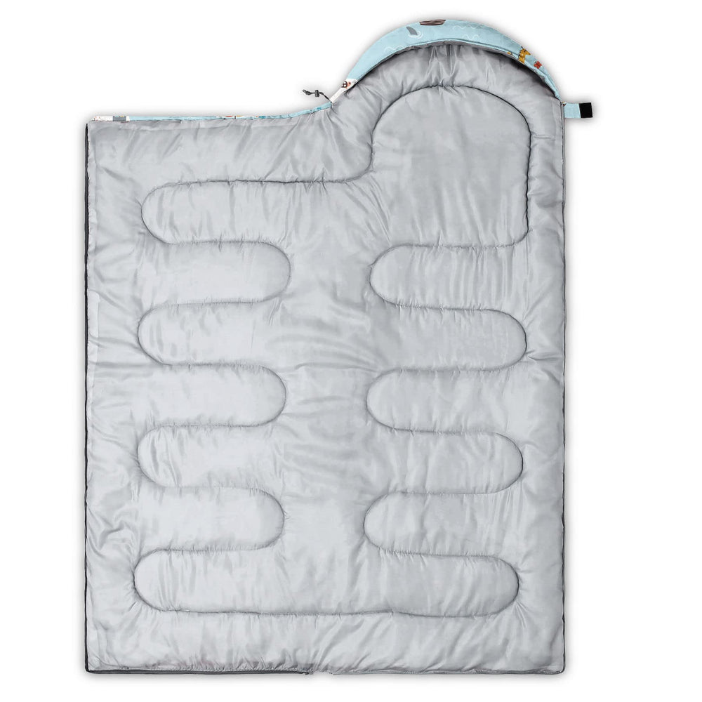 Datura Home 90.5" L x 31.5" W kid-sized sleeping bag for camping.